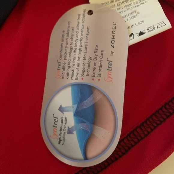 ZORREL Men's Block Active T-Shirt Black and red - Picture 6 of 6